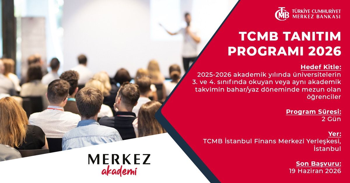 TCMB Tanıtım Programı 2026 Başvuruları Başladı