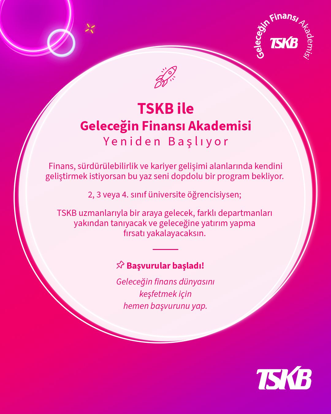 TSKB ile Geleceğin Finansı Akademisi Başvuruları Başladı